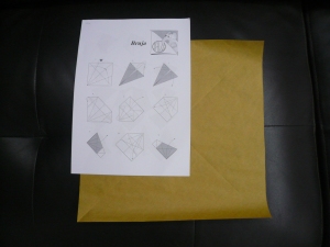 Brown paper use for folding